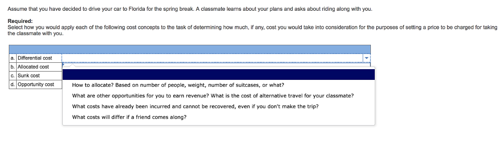 Solved Assume that you have decided to drive your car to | Chegg.com