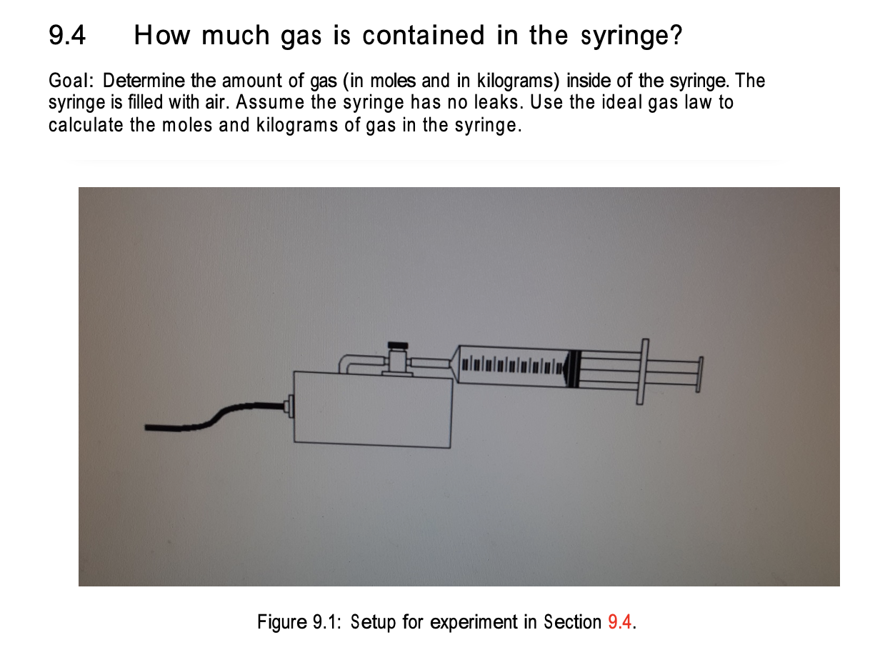 gas syringe experiment errors