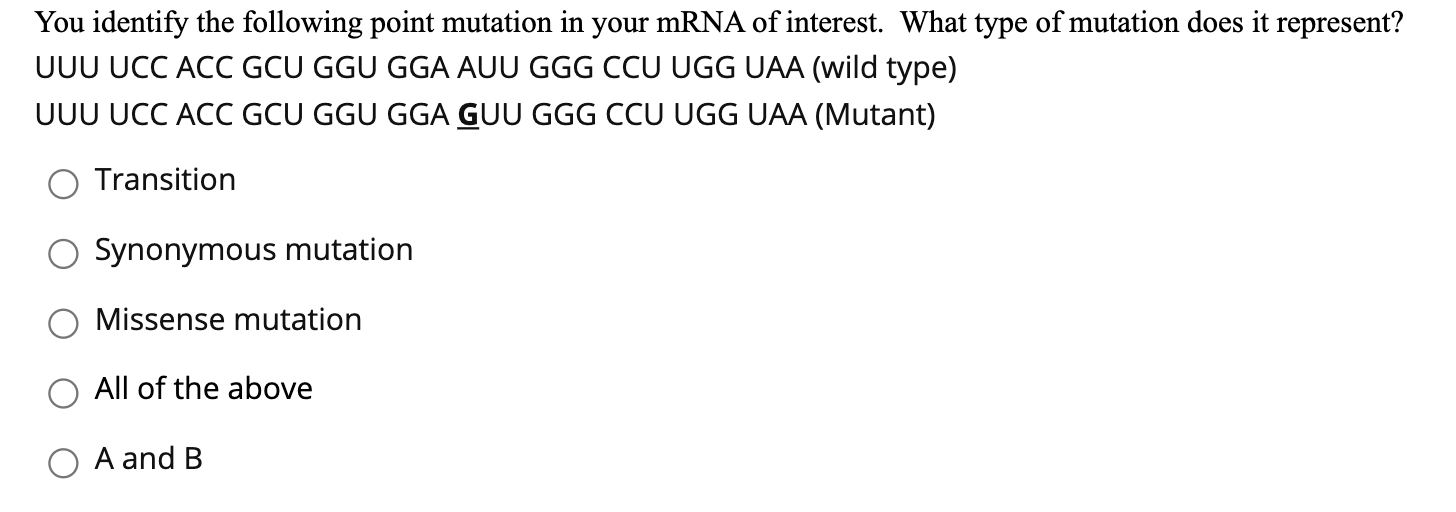 Solved You isolate an mRNA from some bacterial cells in your