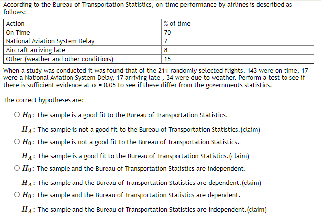 Solved 7 8 According To The Bureau Of Transportation | Chegg.com