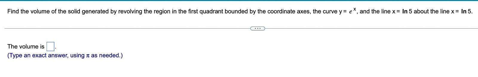 Solved Find the volume of the solid generated by revolving | Chegg.com