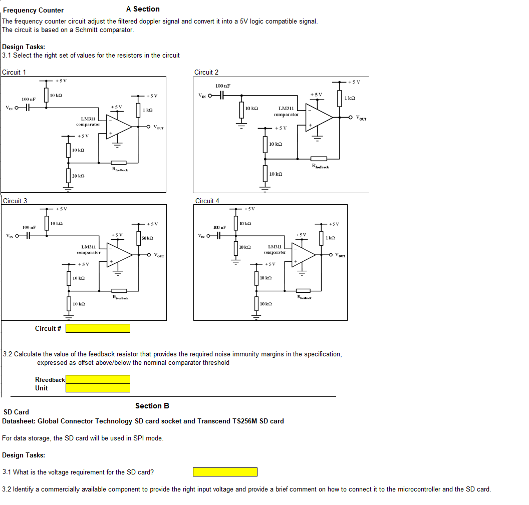 Solved Frequency Counter A Section The frequency counter | Chegg.com