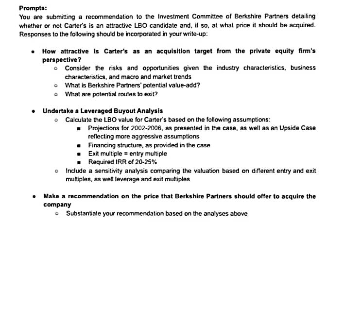 LBO Candidate Characteristics