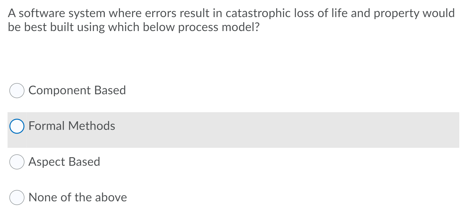 Solved A software system where errors result in catastrophic | Chegg.com