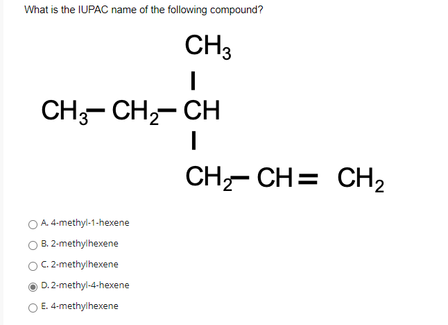 Solved What is the IUPAC name of the following compound? CH3 | Chegg.com