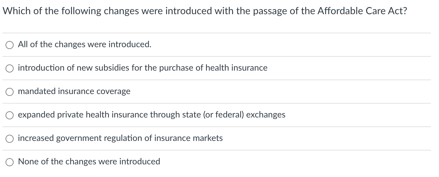 Solved Which of the following changes were introduced with | Chegg.com