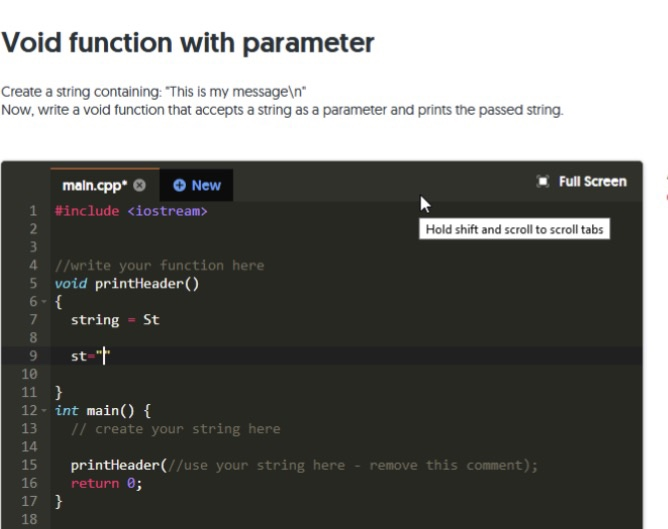 Solved Void function with parameter Create a string | Chegg.com