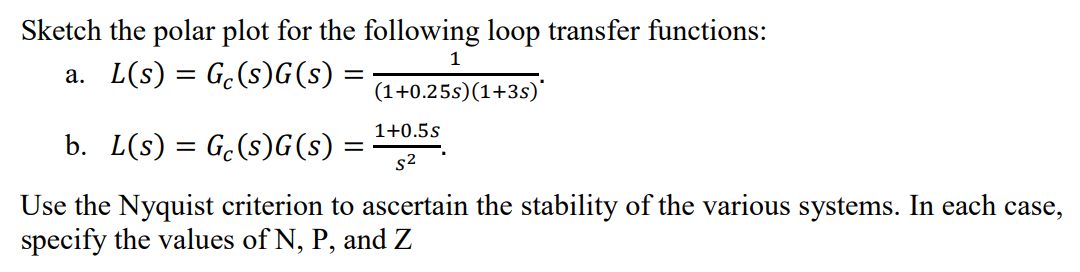 Solved 1 Sketch the polar plot for the following loop | Chegg.com