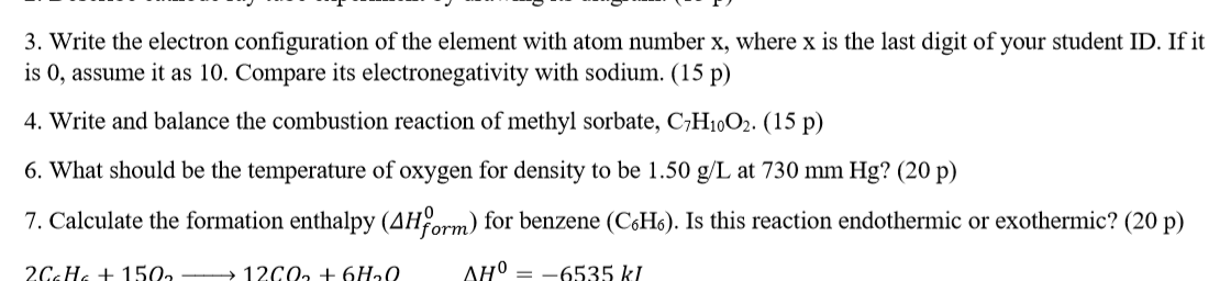 Solved 3. Write the electron configuration of the element | Chegg.com