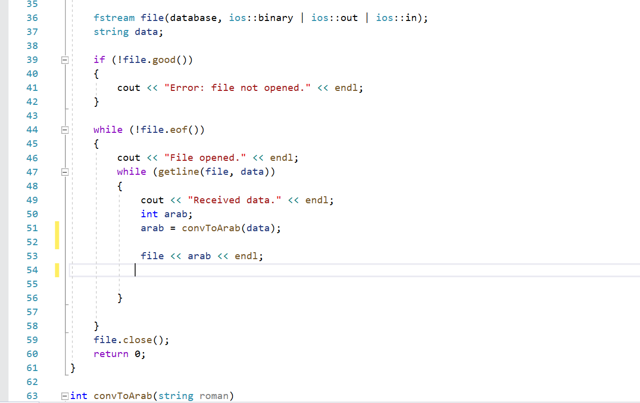 Solved while(getline(file, line)) goes into infinite | Chegg.com
