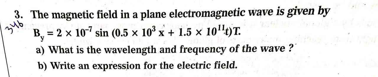 Solved 9 346 = 3. The Magnetic Field In A Plane | Chegg.com