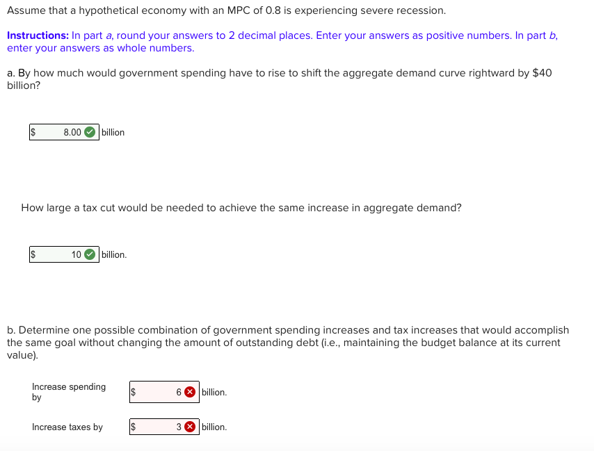 Assume That A Hypothetical Economy With An Mpc Of 0.8