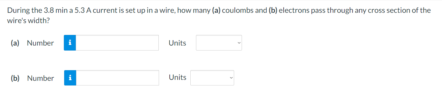 Solved During the 3.8 min a 5.3 A current is set up in a | Chegg.com