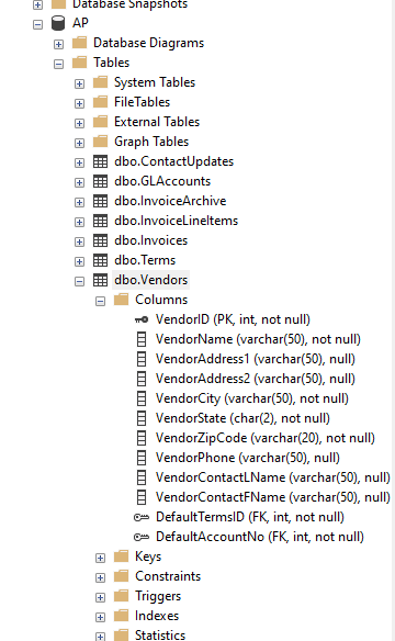 Solved --List all vendor names and states where there are | Chegg.com
