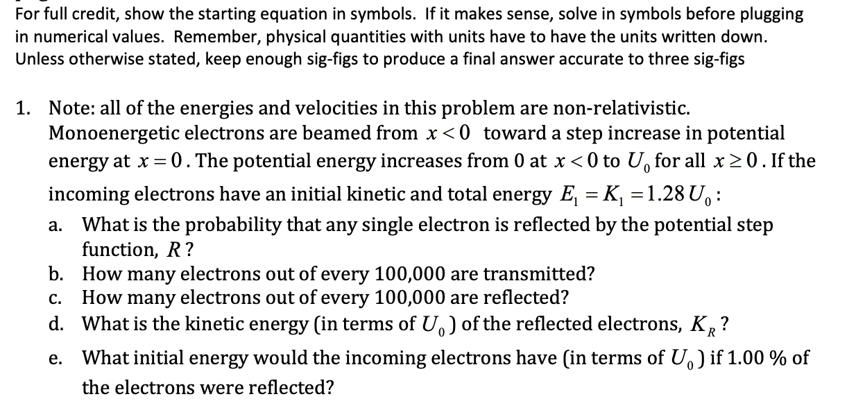 Solved For full credit, show the starting equation in | Chegg.com