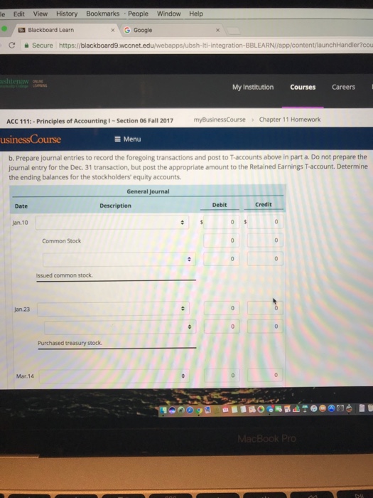 Solved My Institution Co Chapter 11 Ho ACC 111:-Principles | Chegg.com