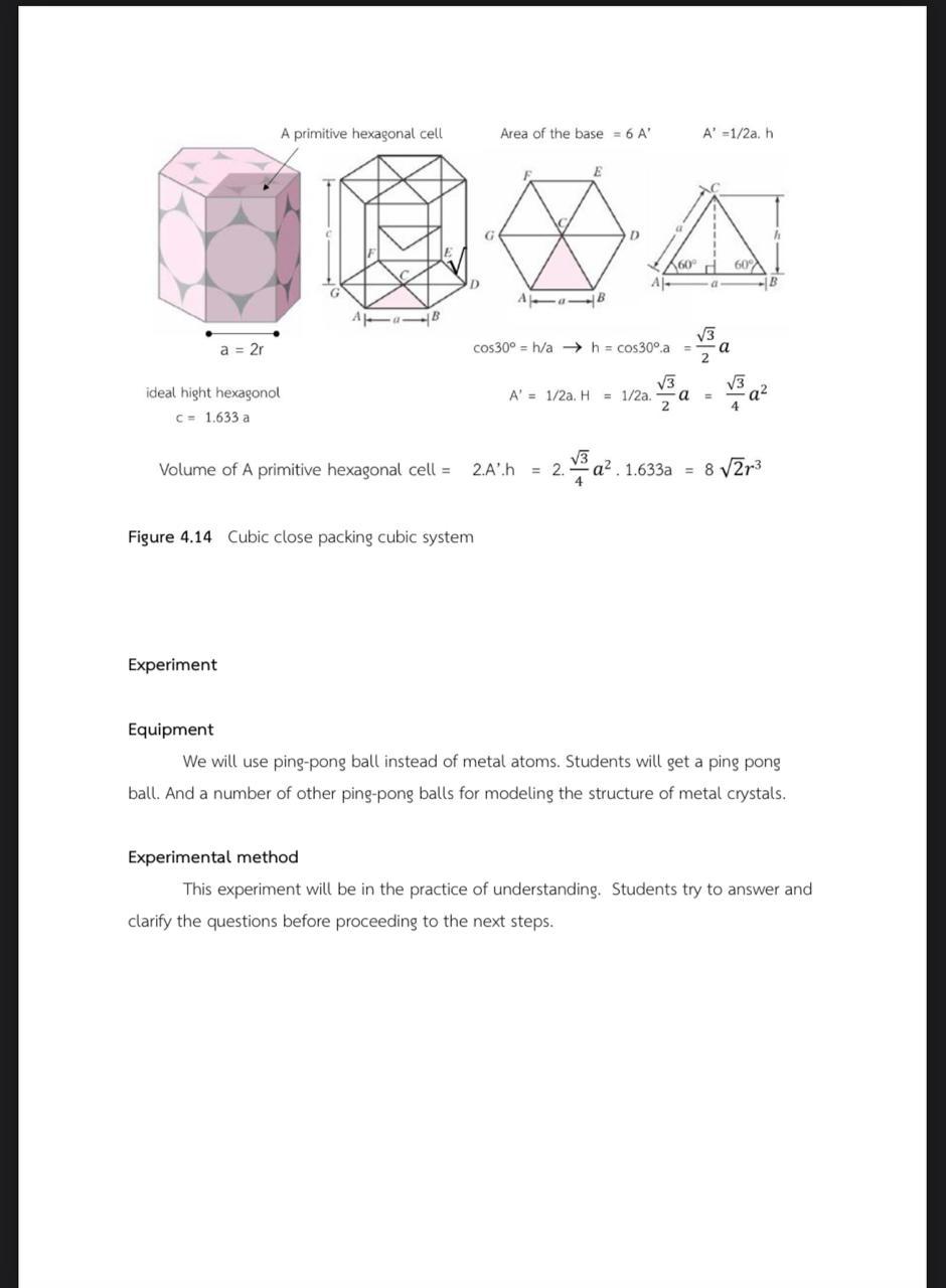 Solved III. Hexagonal close-packed, hcp 1. What type of the | Chegg.com