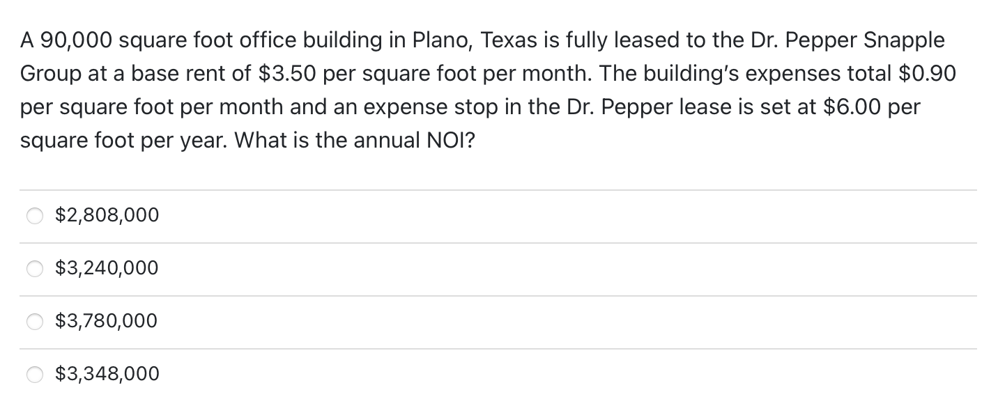 Solved A 90,000 square foot office building in Plano, Texas