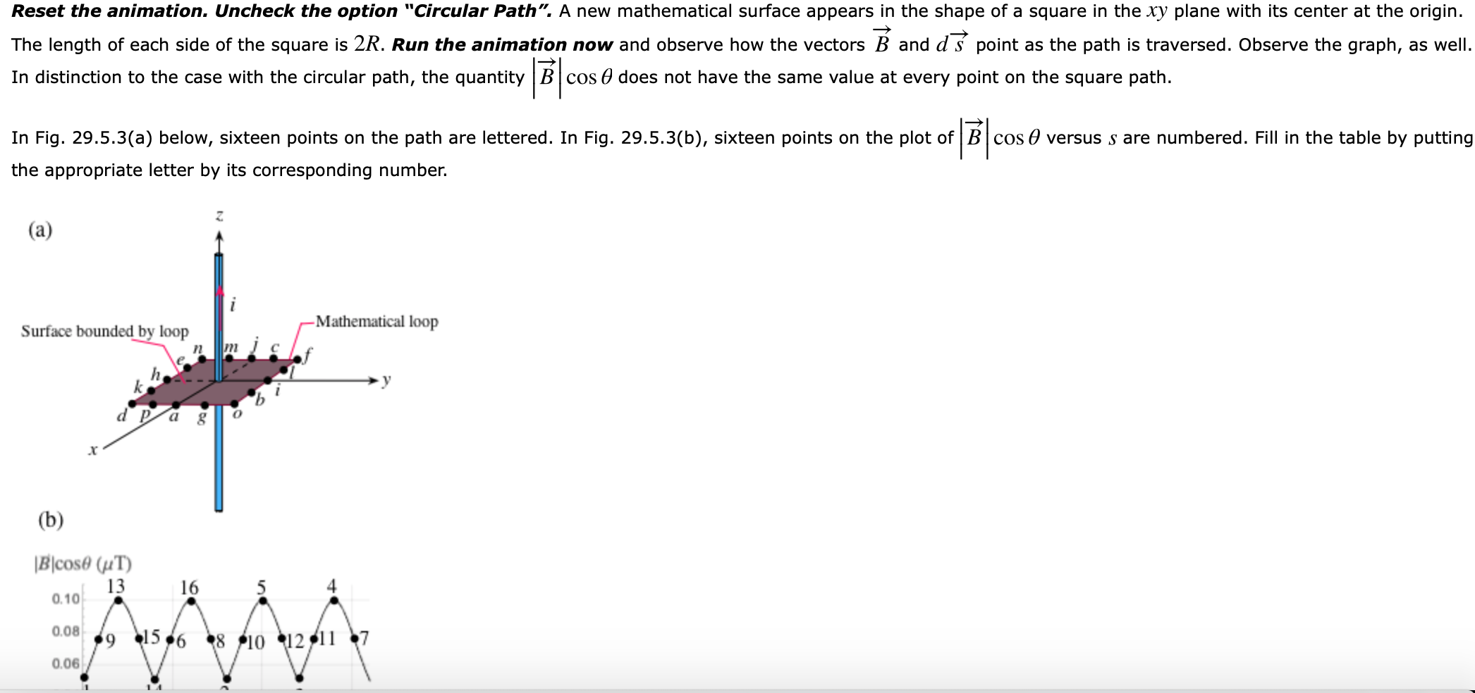 Solved For The Case Of The Square Path What Is The Area Chegg Com