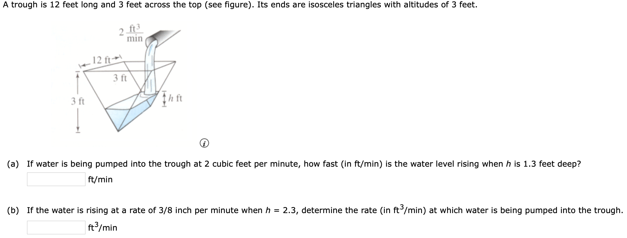 solved-a-trough-is-12-feet-long-and-3-feet-across-the-top-chegg