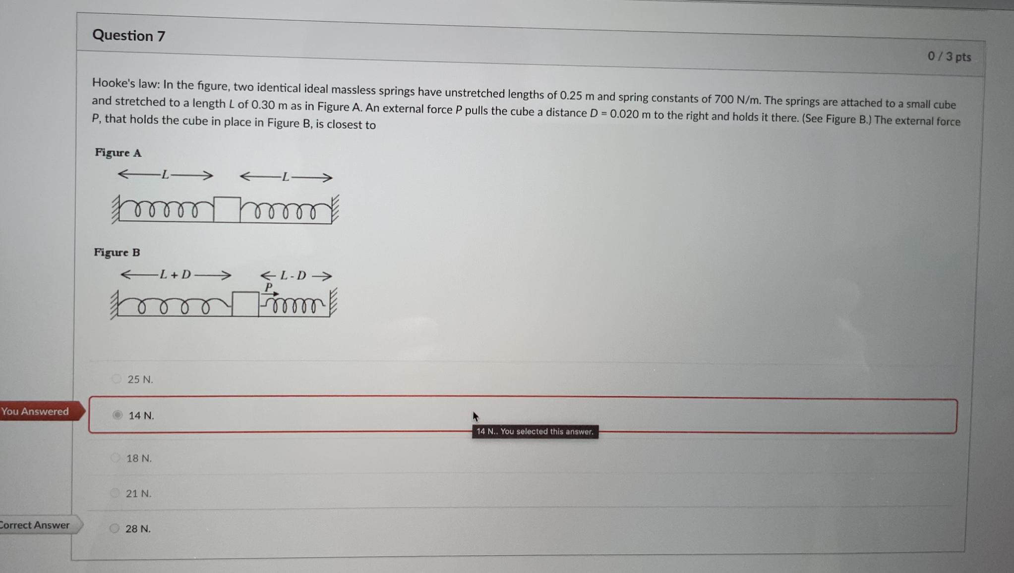 Solved Hooke S Law In The Figure Two Identical Ideal Chegg Com