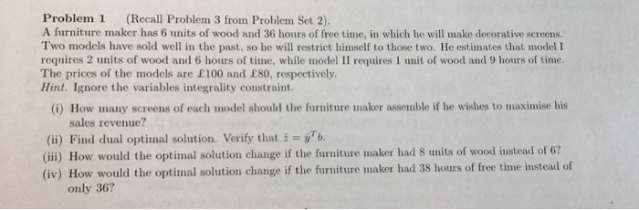 Solved Problem 1 (recall Problem 3 From Problem Set 2). A 