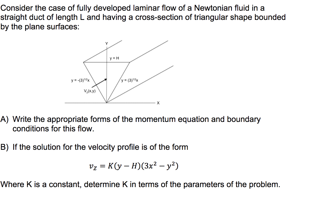 Consider the case of fully developed laminar flow of | Chegg.com