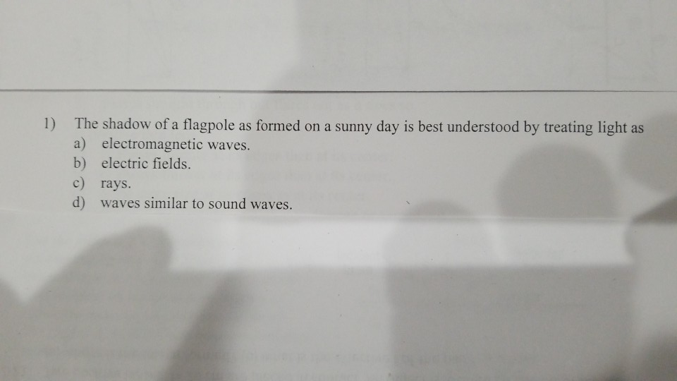 Solved The shadow of a flagpole as formed on a sunny day is | Chegg.com