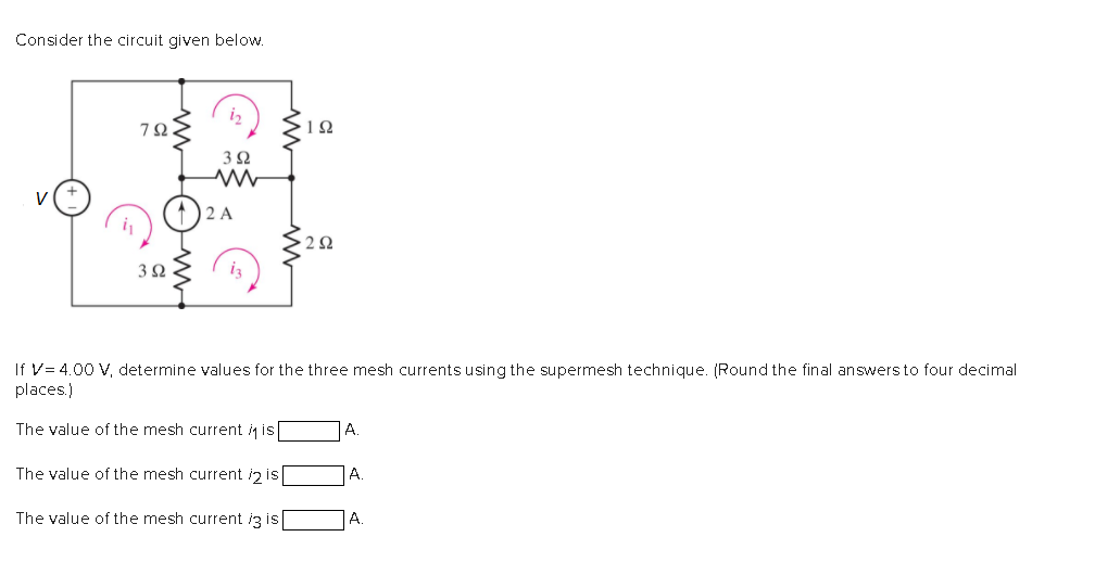 [solved] Consider The Circuit Given Below If V 4 00v Det