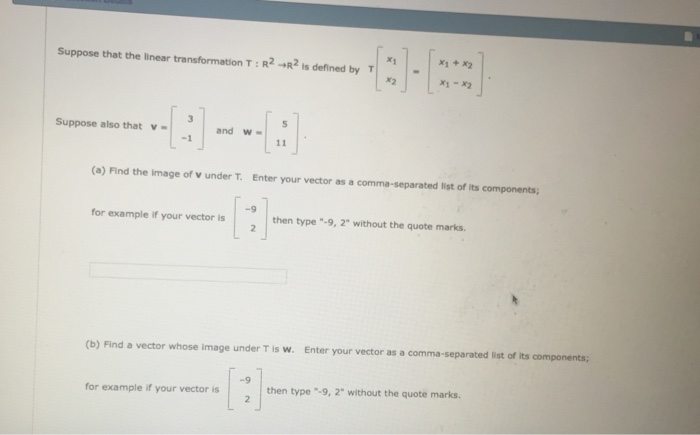 Solved Suppose That The Linear Transformation T R 2