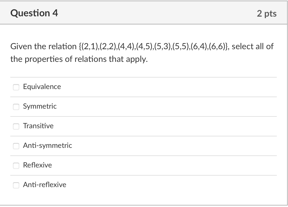 Solved Given the relation | Chegg.com