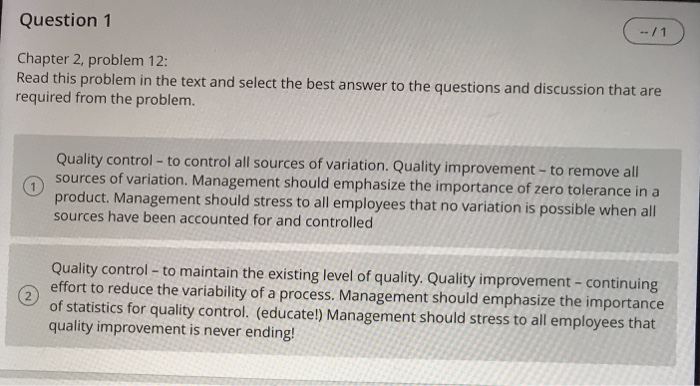 Solved Question 1 Chapter 2, problem 12: Read this problem | Chegg.com