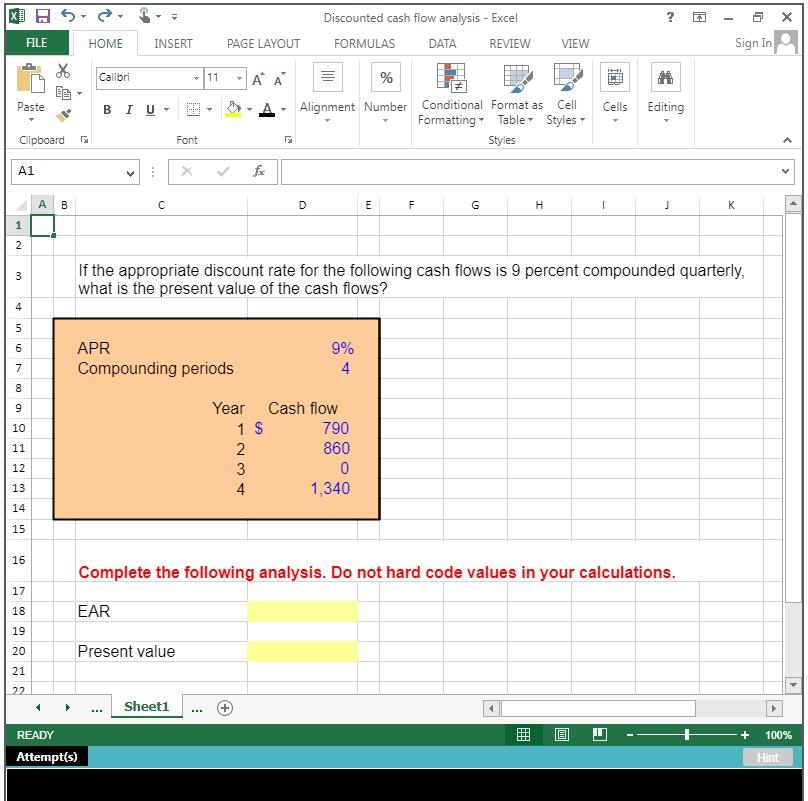 Solved If the appropriate discount rate for the following