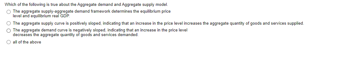 Solved Which of the following is true about the Aggregate | Chegg.com