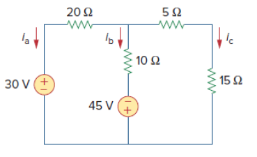 Solved find ia, ib, and ic using mesh analysis | Chegg.com