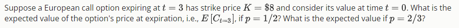 Solved Consider a binomial model in which a stock's price | Chegg.com