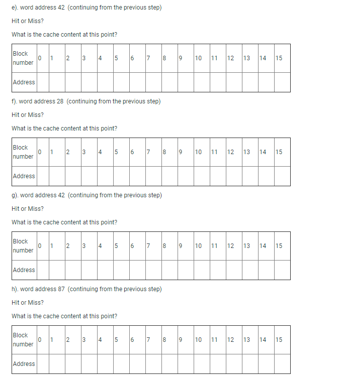 Solved 3. (4 pts) Assume that you have a direct-mapped cache | Chegg.com