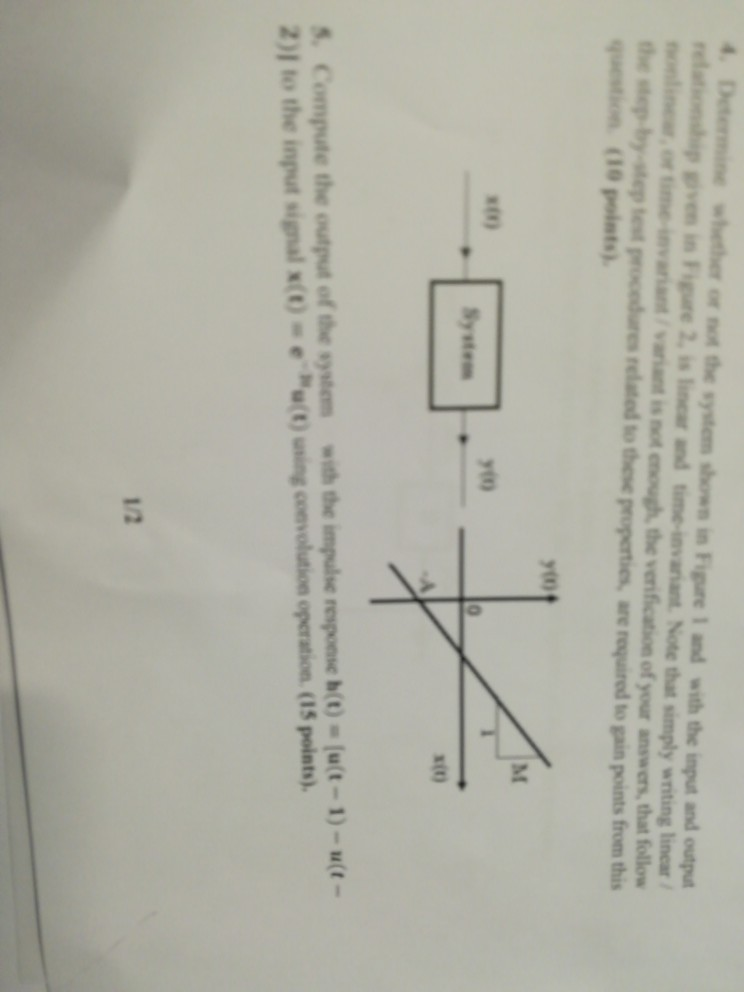 4. Determine whether or not the system shown in | Chegg.com