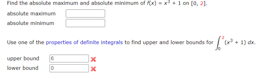 Solved Find the absolute maximum and absolute minimum of | Chegg.com