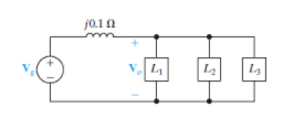 Solved The three parallel loads in the circuit shown in | Chegg.com
