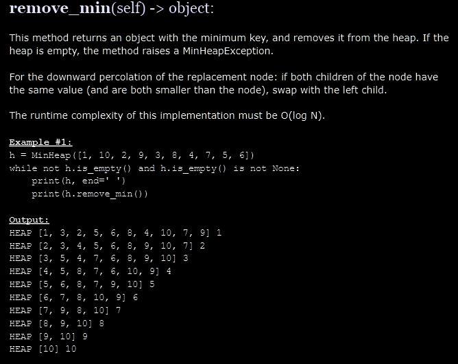 Solved] I need help with this python question. Implement the heap