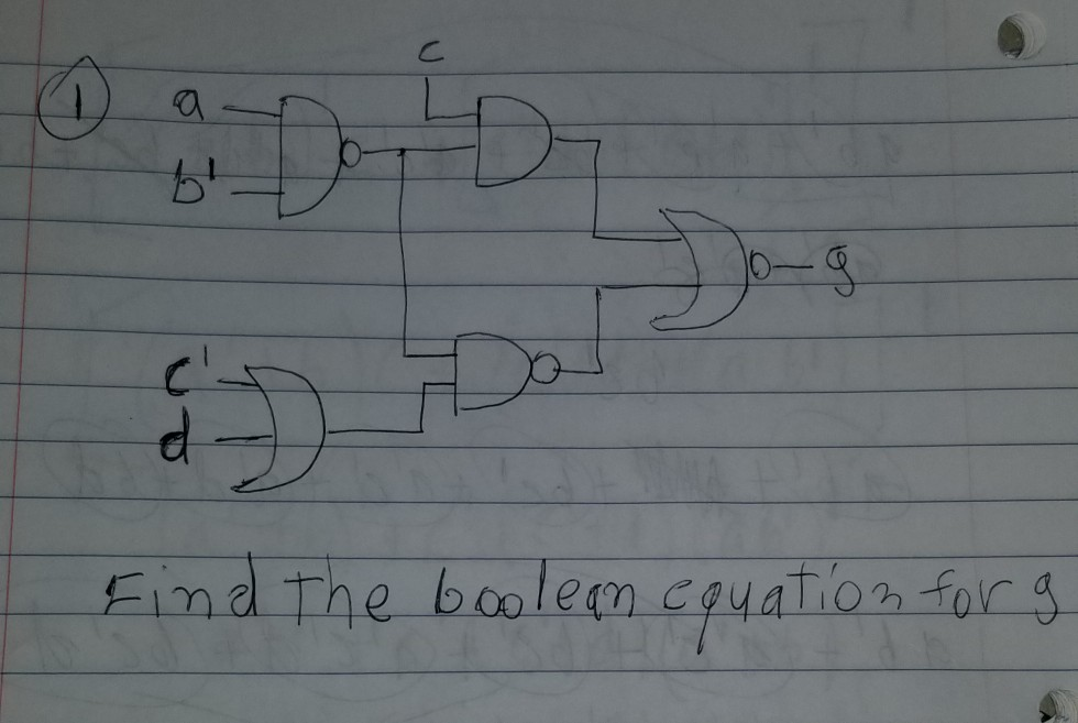 Solved Find The Boolean Equation For G. | Chegg.com