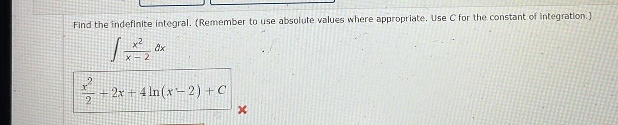 Solved Find the indefinite integral. (Remember to use | Chegg.com