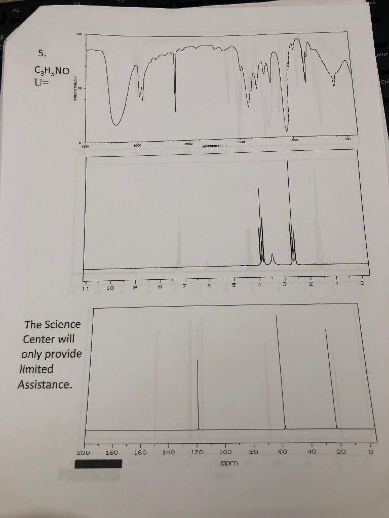 Solved Chemistry 3112 Combined Spectra Worksheet You Are