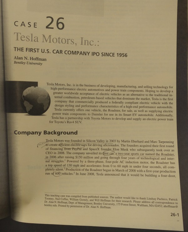Solved CASE 26 Tesla Motors, Inc.: THE FIRST U.S. CAR | Chegg.com