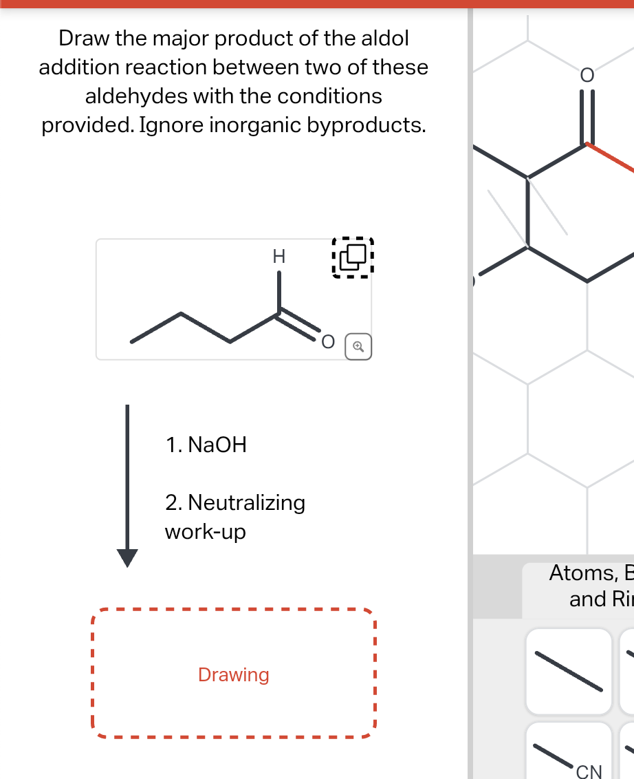Solved Draw the major product of the aldol addition reaction | Chegg.com