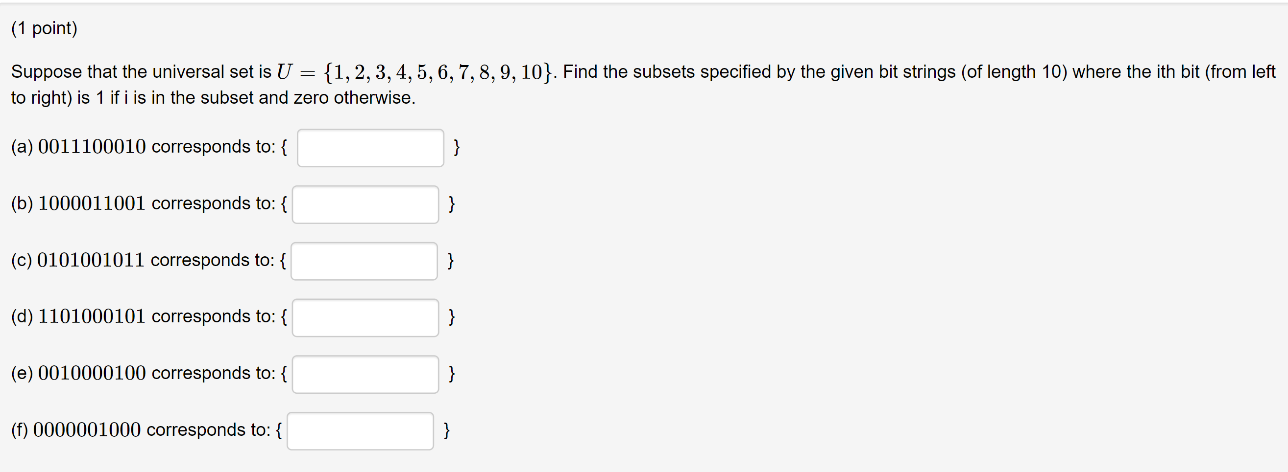 Solved Suppose That The Universal Set Is | Chegg.com