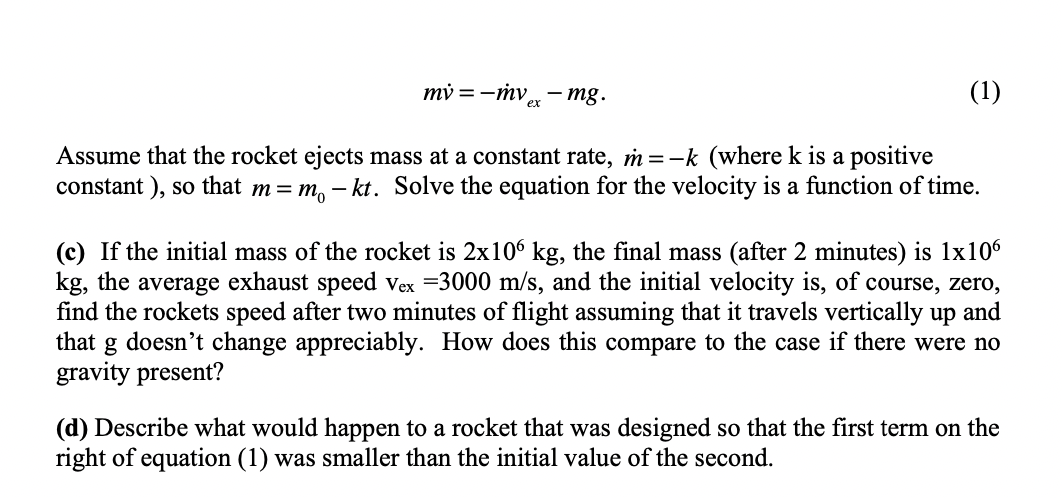 Solved Problem 5. (a) Consider A Rocket Traveling In A | Chegg.com