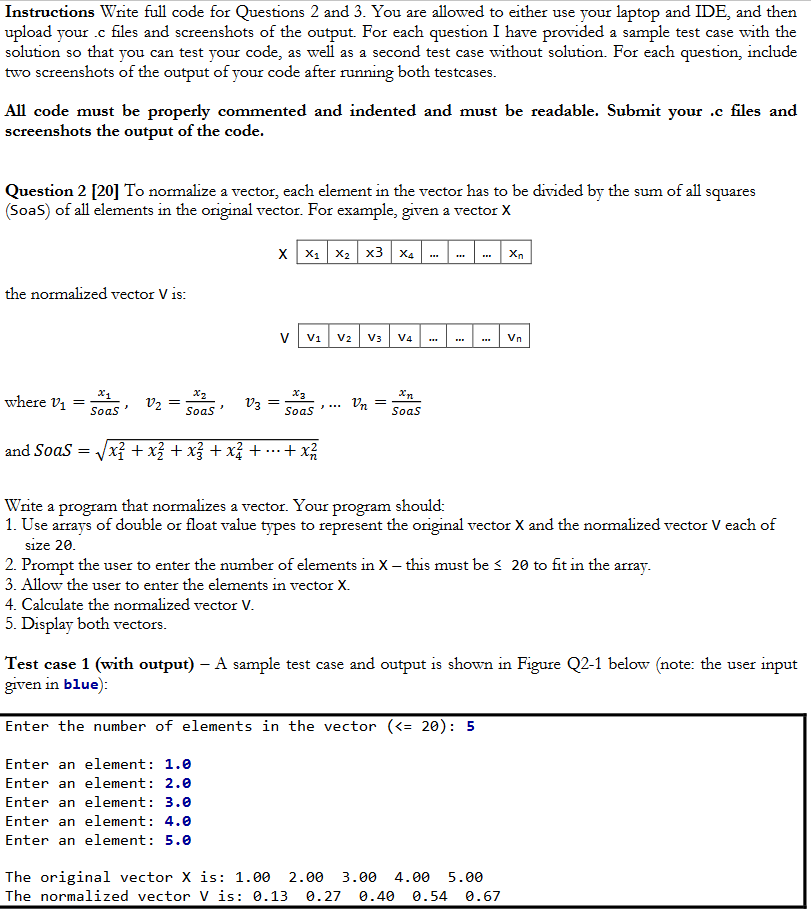 Solved Instructions Write full code for Questions 2 and 3. | Chegg.com