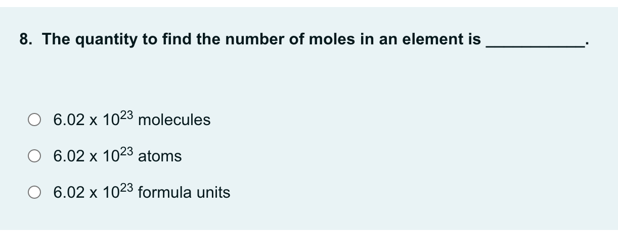 how to find the number of moles of an element